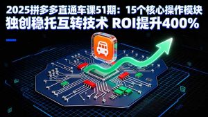 2025拼多多直通车课51期:15个核心操作模块 独创稳托互转技术 ROI提升400%-世康聊项目