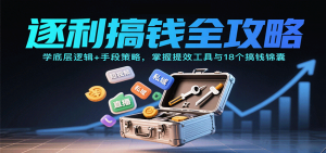 逐利搞钱全攻略：学底层逻辑+手段策略，掌握提效工具与18个搞钱锦囊-世康聊项目