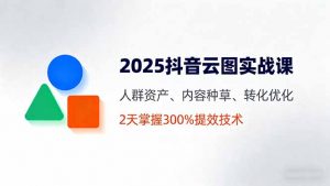 2025抖音云图实战课，人群资产、内容种草、转化优化，2天掌握300%提效技术-世康聊项目