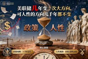 付费文章：美联储几年变一次大方向，可人性的方向几千年都不变-世康聊项目