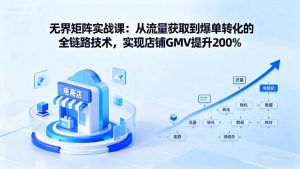 无界矩阵实战课：从流量获取到爆单转化的全链路技术，实现店铺GMV提升200%-世康聊项目