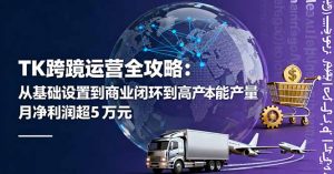 TK跨境运营全攻略：从基础设置到商业闭环到低成本量产，月净利润超5万美元-世康聊项目