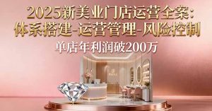 2025新美业门店运营全案：体系搭建-运营管理-风险控制，单店年利润破200万-世康聊项目