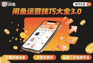 闲鱼运营技巧大全3.0，引爆店铺流量，手把手教你玩转二手电商平台-世康聊项目