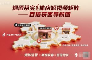 烟酒茶实体店短视频矩阵百倍获客导航图-世康聊项目