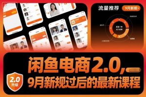 闲鱼电商2.0，9月新规过后的最新课程-世康聊项目