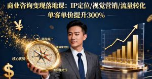 商业咨询变现落地课:IP定位/视觉营销/流量转化,单客单价提升300%-世康聊项目