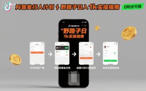 抖音发行人计划全新野路子玩法，随时随地，只要有手机，就能操作，日入1k+【揭秘】-世康聊项目