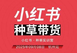 小红书种草带货实训营9月8日杭州线下课,全程录音+字幕,全网唯一小红书实战营-世康聊项目