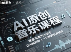 AI原创音乐课程，在家可做的Ai副业，让Ai给所有人一次新的创业机会-世康聊项目
