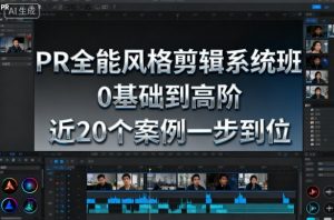 PR全能风格剪辑系统班，0基础到高阶，近20个案例一步到位-世康聊项目