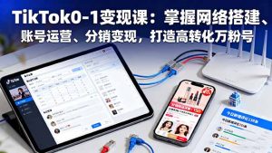 TikTok0-1变现课:掌握网络搭建、账号运营、分销变现,打造高转化万粉号-世康聊项目