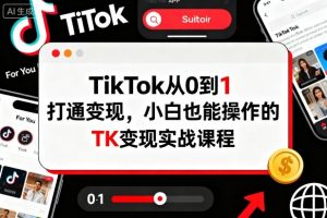 TikTok从0到1打通变现，小白也能操作的TK变现实战课程-世康聊项目