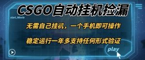 游戏自动挂G捡漏,一个手机即可操作,当天可操作见到结果,新手小白轻松月入1W+【揭秘】-世康聊项目