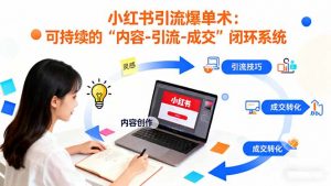 小红书引流爆单术:构建一套低成本 可持续的“内容-引流-成交”闭环系统-世康聊项目