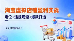 淘宝虚拟店铺盈利实战：定位+违规规避+爆款打造，月入过万很轻松！-世康聊项目