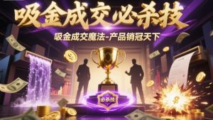 吸金成交必杀技，吸金成交魔法-产品销冠天下-世康聊项目