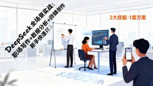 DeepSeek全场景实战：职场写作+数据分析+自媒体创作，新手快速月入过万-世康聊项目