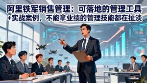 阿里铁军销售管理：可落地的管理工具+实战案例，不能拿业绩的管理都在扯淡-世康聊项目