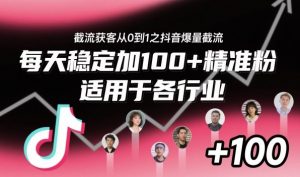 ‌⁢⁡⁤⁡⁡‌‌⁤⁤‍‬‬⁡⁡‍⁢‍⁢⁢‌⁣⁢⁣⁢⁣‬‌‬⁤‌‌⁡‍⁤截流获客从0到1之抖音爆量截流，每天稳定加100+精准粉，适用于各行业-世康聊项目