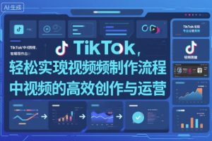 TikTok中视频制做流程，轻松实现Tk中视频的高效创作与运营-世康聊项目