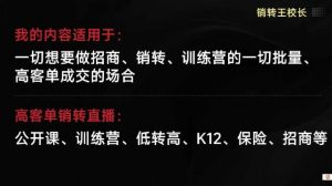 销转王校长合集,销转课,把公开课做成印钞机,送王校长印钞机课-世康聊项目