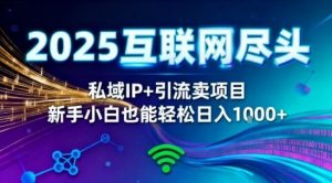 2025网创尽头王炸项目!私域IP+精准引流,新手小白在家躺賺日入1k,零经验也能上手【揭秘】-世康聊项目