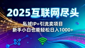 2025网创尽头王炸项目!私域 IP + 精准引流,新手小白在家躺赚日入 1000+-世康聊项目