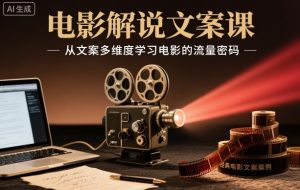 电影解说文案课，从文案多维度学习电影的流量密码-世康聊项目
