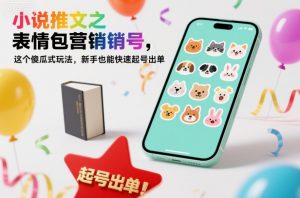 小说推文之表情包营销号，这个傻瓜式玩法，新手也能快速起号出单-世康聊项目