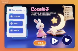 Coze扣子工作流一键生成童话皮克斯风格立体书视频，保姆级工作流搭建教程-世康聊项目