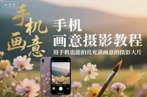 手机画意摄影教程，用手机也能拍出充满画意的摄影大片-世康聊项目