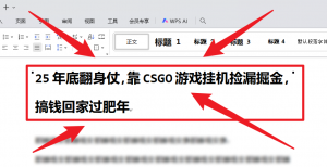 25年底翻身仗,靠CSGO游戏挂机捡漏掘金,搞钱回家过肥年-世康聊项目