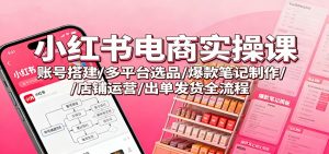 小红书电商实操课：账号搭建/多平台选品/爆款笔记制作/店铺运营/出单发货全流程-世康聊项目
