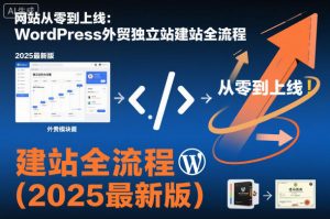 网站从零到上线：WordPress外贸独立站建站全流程(2025最新版)-世康聊项目