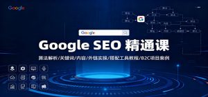 Google SEO 精通课：算法解析/关键词/内容/外链实操/搭配工具教程/B2C项目案例-世康聊项目