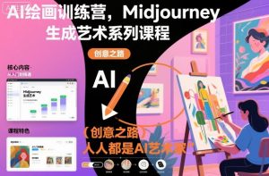 AI绘画训练营，Midjourney生成艺术系列课程，人人都是AI艺术家-世康聊项目