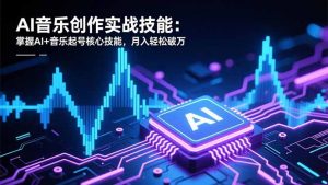 AI音乐创作实战技能：掌握AI+音乐起号核心技能，月入轻松破万-世康聊项目