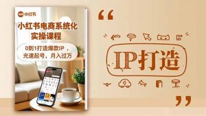 小红书流量变现系统化实操课程，0到1打造爆款IP，光速起号，月入过万-世康聊项目