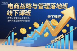 电商战略与管理落地班线下课,教你公司如何从小做到大,如何实现业绩和利润倍增【录音】-世康聊项目