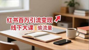 小红书百万引流变现-11月线下大课:分享从0到百万引流路径,手把手教偷流量、拿结果-世康聊项目