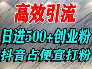 怎么打创业粉?抖音利用占便宜心理引流创业粉,单人日引500+精准流量-世康聊项目