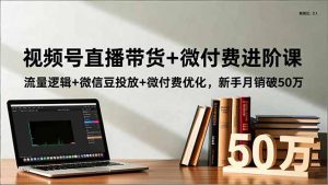 视频号直播带货+微付费进阶课：流量逻辑+微信豆投放+微付费优化，新手月销破50万-世康聊项目