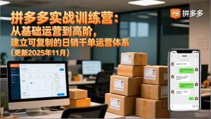 拼多多实战训练营：从基础运营到高阶，建立可复制的日销千单运营体系(更新11月-世康聊项目