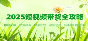 2025短视频带货全攻略：爆款文案，快速起号，种草计划，星图变现，新手零门槛上手-世康聊项目