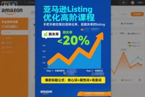 亚马逊Listing优化高阶课程，手把手教你策划高转化率、低跳失率的listing-世康聊项目