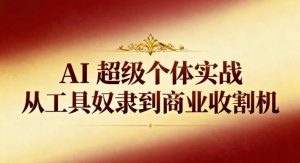 AI超级个体实战：从工具奴隶到商业收割机-世康聊项目
