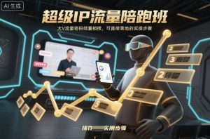 超级IP流量陪跑班,大V流量密码倾囊相授,可直接落地的实操步骤-世康聊项目