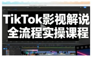 TikTok影视解说全流程实操，手把手教你打造TK爆款解说视频-世康聊项目