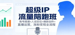 超级IP流量陪跑班:账号搭建+人设定位+爆款创作+直播运营,涨粉变现全流程-世康聊项目